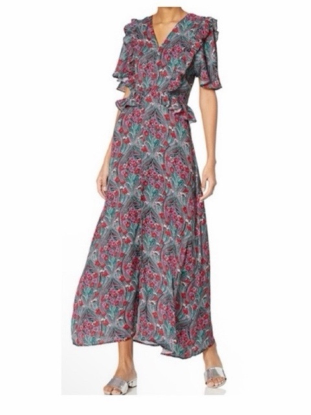 Ella Moon Quinn Floral Flutter‎ Sleeve Maxi Dress